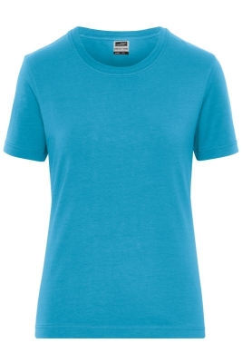 Ladies BIO Stretch-T Work - SOLID / James & Nicholson JN1801 XS-Turquoise