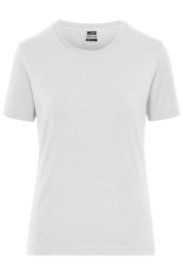 Ladies BIO Stretch-T Work - SOLID / James & Nicholson JN1801 S-White