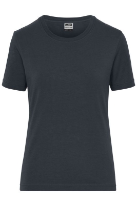 Ladies BIO Stretch-T Work - SOLID / James & Nicholson JN1801 M-Carbon