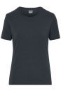 Ladies BIO Stretch-T Work - SOLID / James & Nicholson JN1801 M-Carbon