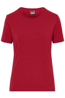 Ladies BIO Stretch-T Work - SOLID / James & Nicholson JN1801 M-Red