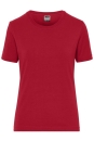 Ladies BIO Stretch-T Work - SOLID / James & Nicholson JN1801 4XL-Red