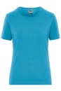 Ladies BIO Stretch-T Work - SOLID / James & Nicholson JN1801 4XL-Turquoise
