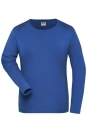 Ladies BIO Stretch-Longsleeve Work - SOLID / James & Nicholson JN1803 M-Royal