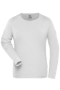 Ladies BIO Stretch-Longsleeve Work - SOLID / James & Nicholson JN1803 4XL-White