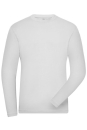 Mens BIO Stretch-Longsleeve Work, UV-Schutz / James & Nicholson JN1804 XS-White