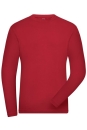 Mens BIO Stretch-Longsleeve Work, UV-Schutz / James & Nicholson JN1804 S-Red