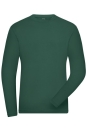 Mens BIO Stretch-Longsleeve Work, UV-Schutz / James & Nicholson JN1804 L-Dark-Green