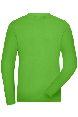 Mens BIO Stretch-Longsleeve Work, UV-Schutz / James & Nicholson JN1804 2XL-Lime Green
