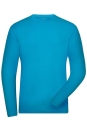 Mens BIO Stretch-Longsleeve Work, UV-Schutz / James & Nicholson JN1804 6XL-Turquoise