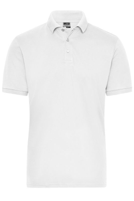 Mens BIO Stretch-Polo Work - SOLID / James & Nicholson JN1806 4XL-White