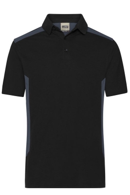 Mens Workwear Polo - STRONG / James & Nicholson JN1826 S-Black/Carbon