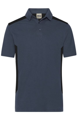 Mens Workwear Polo - STRONG / James & Nicholson JN1826 S-Carbon/Black
