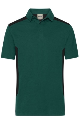 Mens Workwear Polo - STRONG / James & Nicholson JN1826 S-Dark Green/Black