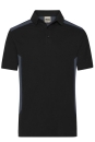 Mens Workwear Polo - STRONG / James & Nicholson JN1826 3XL-Black/Carbon