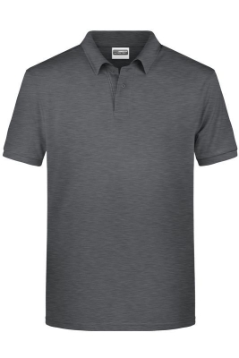 Mens Basic Polo / James & Nicholson 8010 S-Black Heather