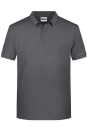 Mens Basic Polo / James & Nicholson 8010 2XL-Black Heather