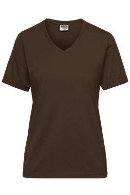 Ladies BIO Workwear T-Shirt / James & Nicholson JN1807 XS-Brown