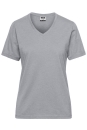 Ladies BIO Workwear T-Shirt / James & Nicholson JN1807 XS-Grey Heather