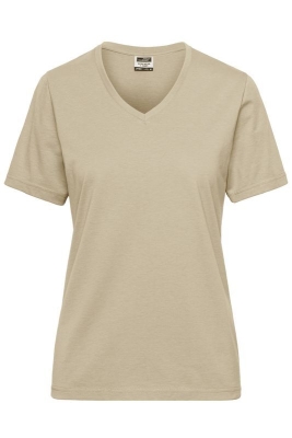 Ladies BIO Workwear T-Shirt / James & Nicholson JN1807 XS-Stone