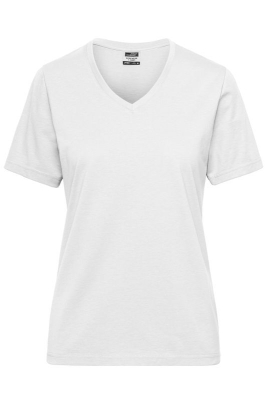 Ladies BIO Workwear T-Shirt / James & Nicholson JN1807 S-White