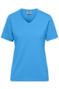 Ladies BIO Workwear T-Shirt / James & Nicholson JN1807 M-Aqua