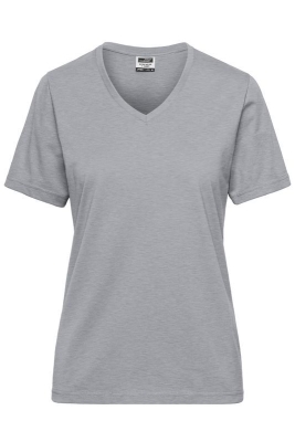 Ladies BIO Workwear T-Shirt / James & Nicholson JN1807 M-Grey Heather