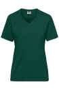 Ladies BIO Workwear T-Shirt / James & Nicholson JN1807 L-Dark Green