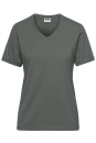 Ladies BIO Workwear T-Shirt / James & Nicholson JN1807 L-Dark Grey