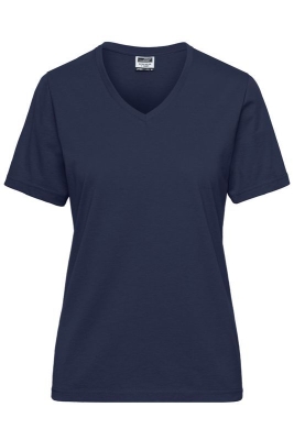 Ladies BIO Workwear T-Shirt / James & Nicholson JN1807 L-Navy
