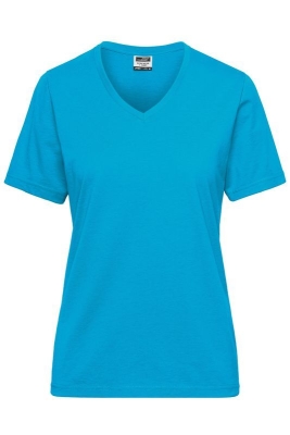 Ladies BIO Workwear T-Shirt / James & Nicholson JN1807 L-Turquoise