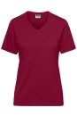 Ladies BIO Workwear T-Shirt / James & Nicholson JN1807 L-Wine