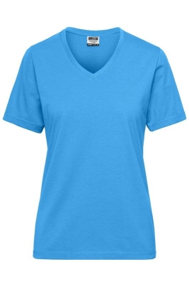 Ladies BIO Workwear T-Shirt / James & Nicholson JN1807 2XL-Aqua