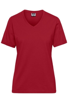 Ladies BIO Workwear T-Shirt / James & Nicholson JN1807 3XL-Red