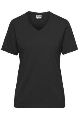 Ladies BIO Workwear T-Shirt / James & Nicholson JN1807 4XL-Black