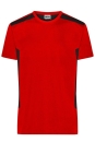 Herren Workwear T-Shirt - STRONG / James & Nicholson JN1824 XL-Red/Black