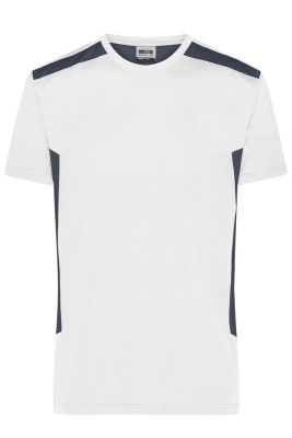 Herren Workwear T-Shirt - STRONG / James & Nicholson JN1824 XL-White/Carbon