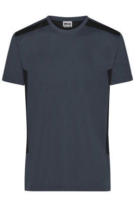 Herren Workwear T-Shirt - STRONG / James & Nicholson JN1824 2XL-Carbon/Black