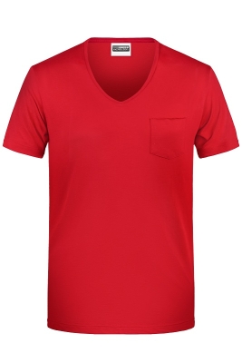Mens-T Shirt Pocket mit Brusttasche / James & Nicholson 8004