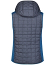 Damen Knitted Hybrid Vest mit Kapuze bis Gr.2XL / James & Nicholson JN767