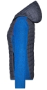 Damen Knitted Hybrid Jacke Kapuze bis Gr.2XL / James Nicholson JN771