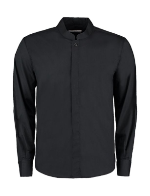 Herren Tailored Fit Mandarin Collar Shirt bis Gr.2XL / Kustom Kit KK123