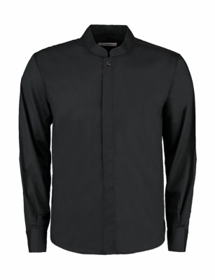 Herren Tailored Fit Mandarin Collar Shirt bis Gr.2XL / Kustom Kit KK123