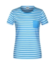 Ladies T-Shirt Striped / James & Nicholson JN-8027