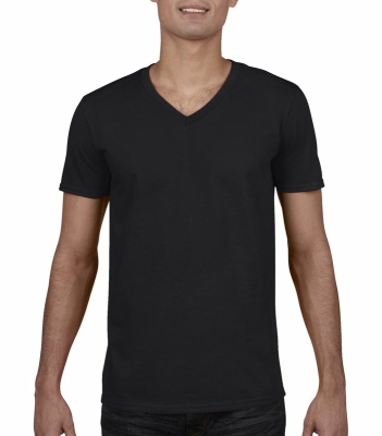 Softstyle Adult V-Neck T-Shirt / Gildan 64V00 XL-Black