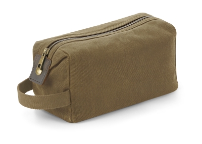 Heritage Waxed Canvas Wash Bag Waschtasche / Quadra QD651