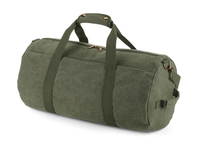 Vintage Canvas Barrel Bag / BagBase BG655