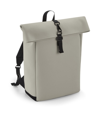 Matte PU Rolltop Backpack Roll Rucksack / BagBase BG335