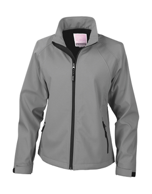 Damen Base Layer Soft Shell Jacke / Result R128F XS Silver Grey