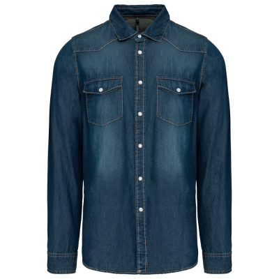 Denim Herren Jeans Hemd LA / Kariban K519